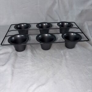 Chicago Metallic Professional 6-Cup Popover Pan with Armor-Glide Coating EUC